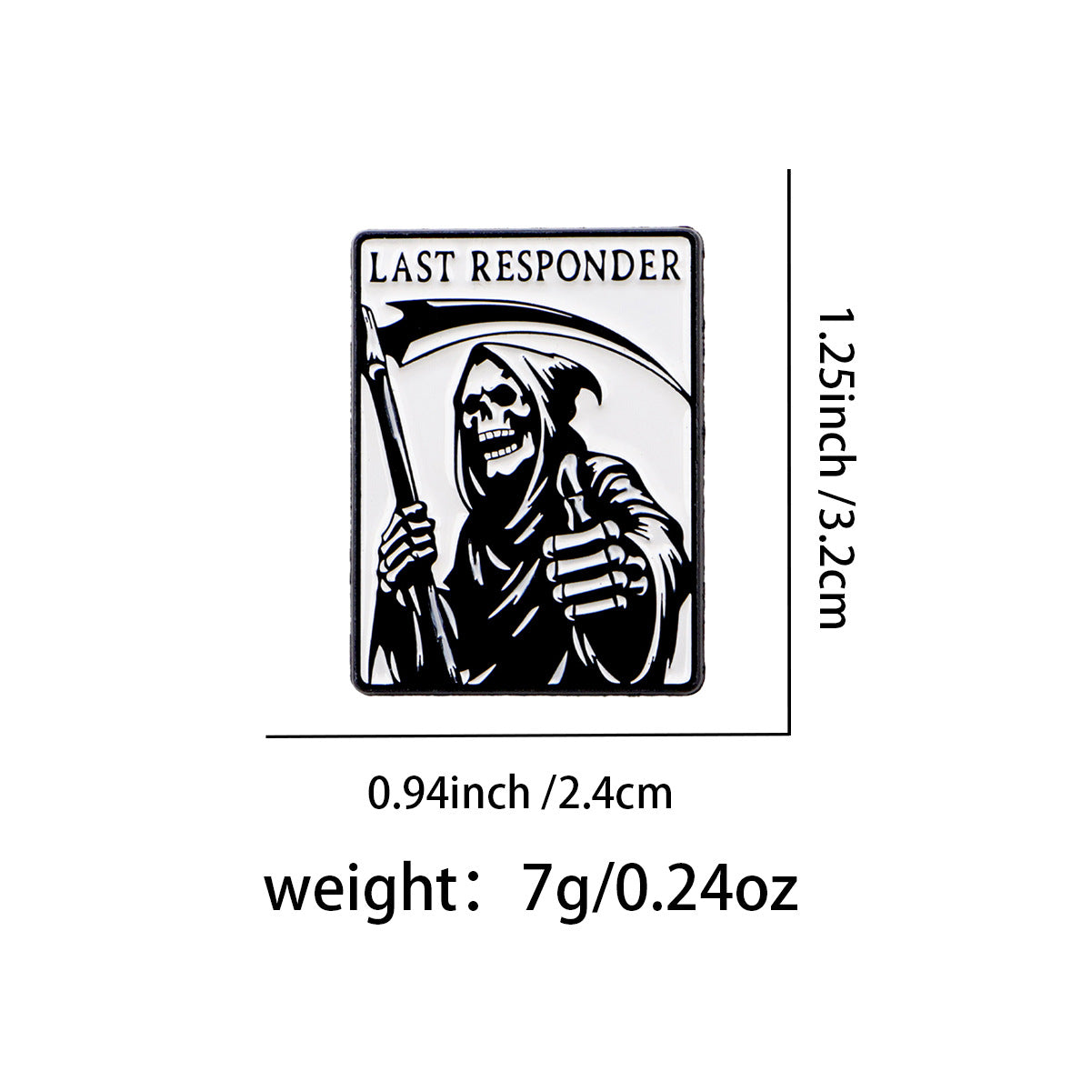 Wholesale Death quote brooch cartoon metal badge